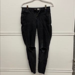 Black jeans with holes